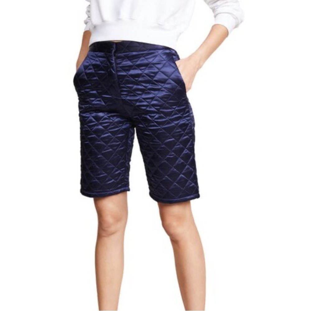 MSGM Milano‎ Women’s Shorts Size 40 Small Blue Quilted